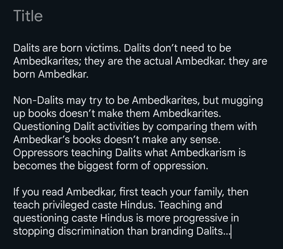 This is a post about something that has been debated here for a few days.

#DalitHistoryMonth