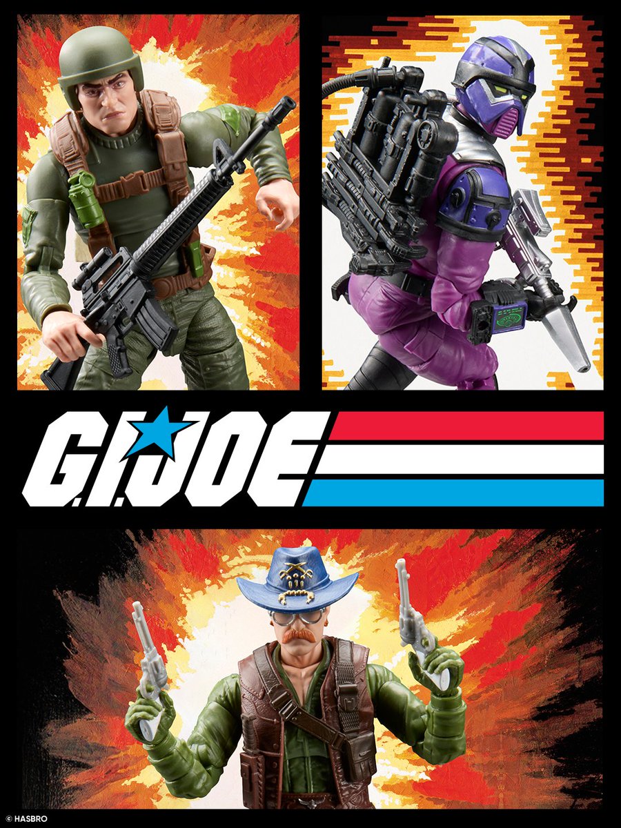HasbroPulse's tweet image. Knowing is half the battle.

Wild Bill, Grunt &amp;amp; Techno-Viper enter #GIJoe #ClassifiedSeries on retro cardbacks - classic ‘80s style with modern articulation and gear to match.

Pre-order on #HasbroPulse at 1PM ET. Sold separately.

🔗 go.hasb.ro/ShopGIJoe
