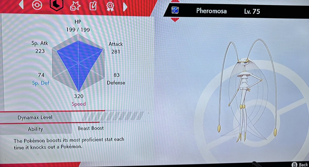 Fraggle_Drums's tweet image. #Pheromosa #L75 #UltimatePokémonQuest #Pokemon