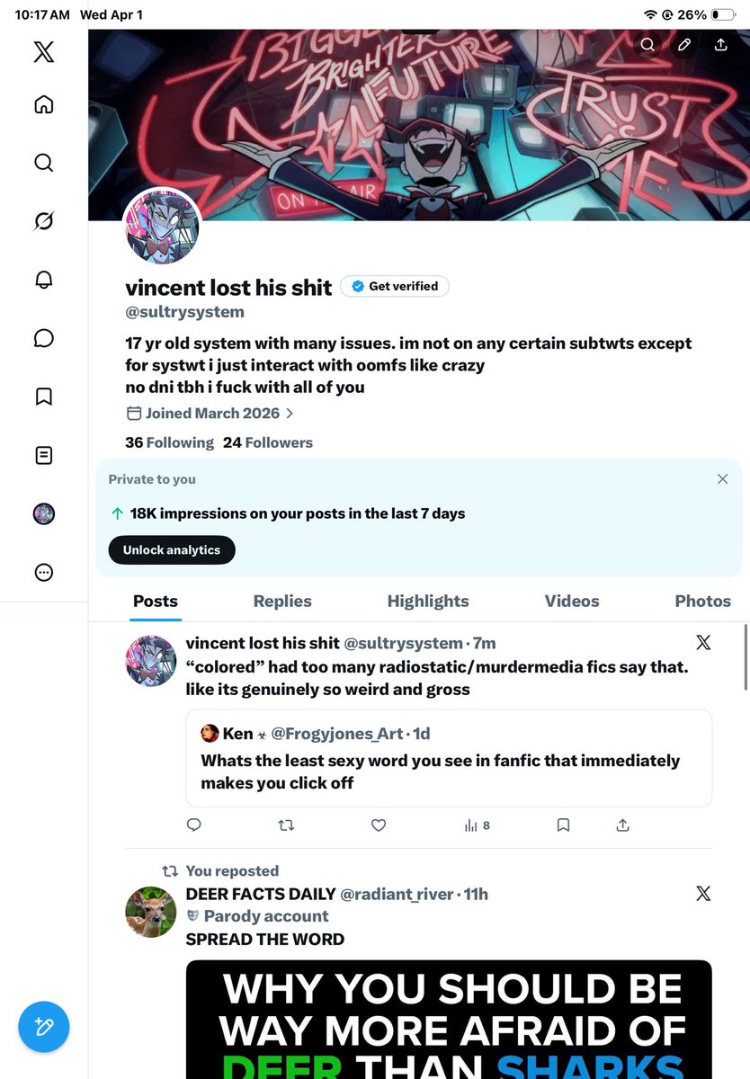 vincent lost his shit tweet media