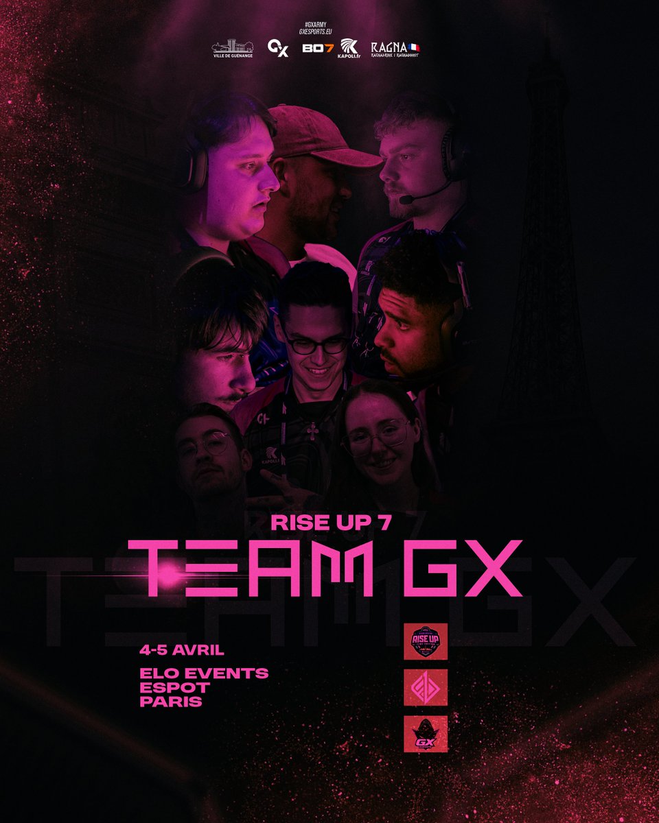 TeamGx_GG's tweet photo. Next stop: Paris ! 📍

Following the events of Major 2, it's time to prove ourselves on French soil.🔥🇫🇷

⚫️ @Tekzaaa
🟣 @deaperAR
⚫️ @BialkoProt 
🟣 @DoriiiiSzn 
🗣️ @LeGonzyy 
🧠 @VM4thys 
👔 @iNxus2z
👔 @Ladys2z  

@espotparis  @Events_ELO 👊

#TGXWIN #Challengers #RiseUp7 https://t.co/bbUJDbiGr0