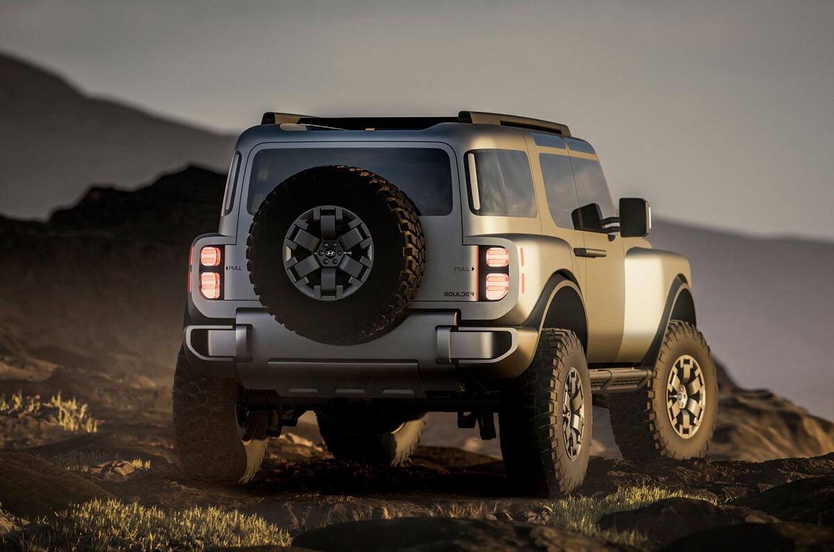 autocar's tweet photo. Hyundai's built a Jeep! New Boulder concept hints at Wrangler rival 👀 https://t.co/pQIn4IDraL https://t.co/SkkDb7nfr5
