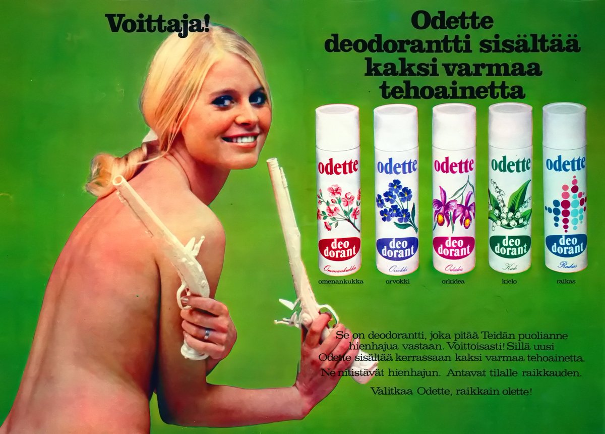 Nisseboxx's tweet image. Voittaja!

#Hymy -No 3 1970  #odette #ad #reklam
