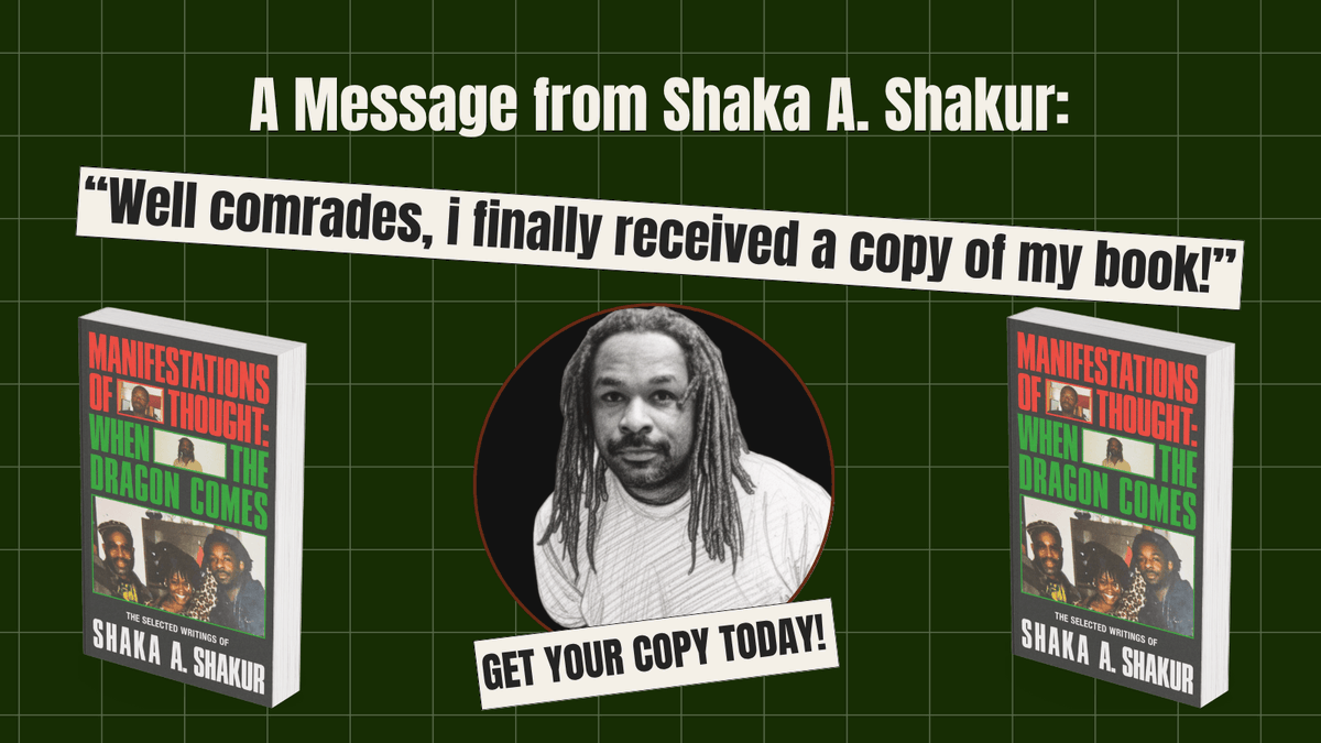 Although Shaka  Shakur’s first book, Manifestations of Thought: When the Dragon Comes, was published at the end of 2025, Shaka finally received his copy of the  book just a few days ago. He wanted to release this brief statement after receiving it. LINK IN COMMENTS