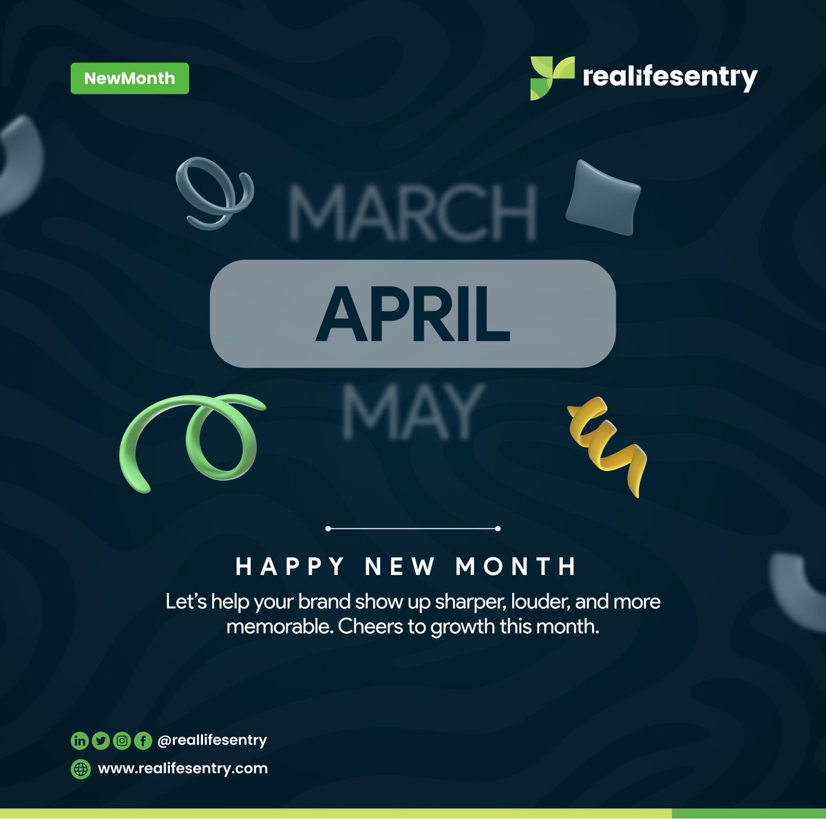 reallifesentry's tweet image. Hello April 🌱

New month.
Sharper focus.
Stronger presence.

Let’s grow.
#NewMonth #Realifesentry #BrandGrowth