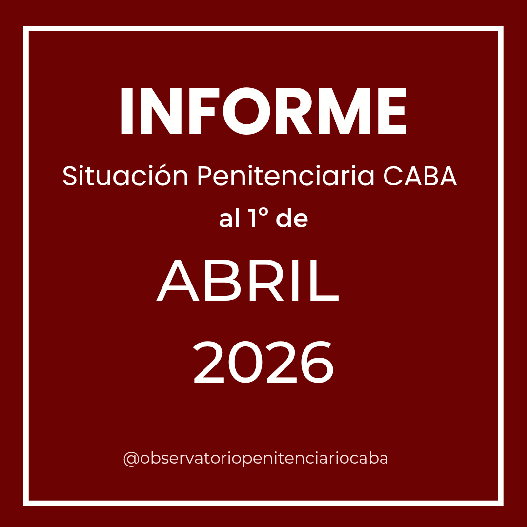 obspencaba's tweet photo. Situación Penitenciaria CABA al 1° de abril 2026 https://t.co/JNrmw7Cris