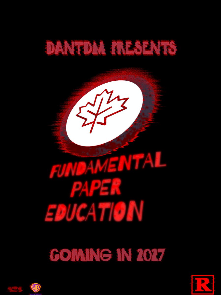DiscussingLana's tweet photo. First poster for DanTDM's Movie ‘Fundamental Paper Education’.

coming to theaters in 2027.

(Source: Deadline) https://t.co/mTDSqaigav