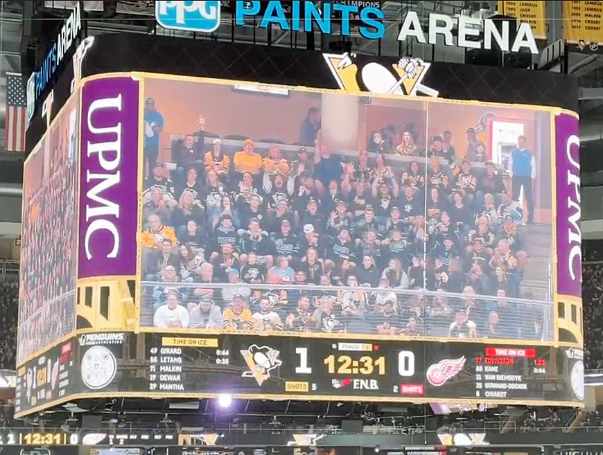 Hey, we know those guys!
Big thanks to the <a href="/penguins/">x - Pittsburgh Penguins</a> for hosting our varsity Raiders for the game last night and honoring them for their back-to-back state titles during the game.