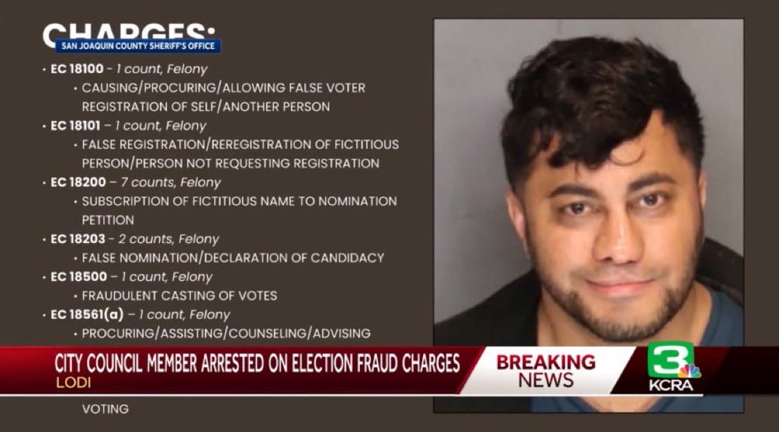 🚨 JUST IN: California man Shakir Khan sentenced to three years after police discovered 41 sealed and completed mail-in ballots when searching his home.

The thing that Democrats claim never happens, happened again!