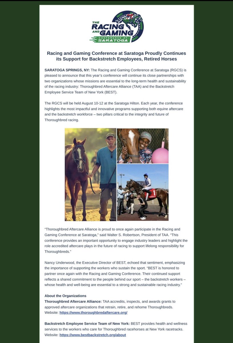 Racing and Gaming Conference at Saratoga tweet media