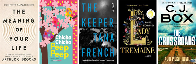BHPLibrarian's tweet photo. This week the Berkeley Heights Free Public Library has 75 new books.  New items include The Meaning of Your Life, Chicka Chicka Peep Peep, The Keeper, Lady Tremaine, The Crossroads, The News from Dublin, and This Kingdom Will Not Kill Me. https://t.co/wbsbS5M32U https://t.co/y2RJXsWk7q