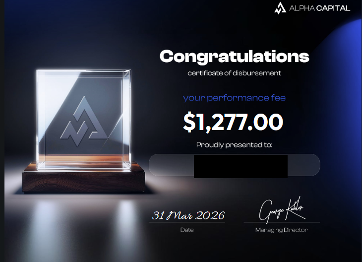 This week, I received two payouts from Alpha Capital Group: $1,277 and $2,412, for a total of $3,939.

This brings my total payouts received from Alpha Capital Group to $39,829.

Thank you very much, and I look forward to continuing to work with you.

<a href="/AlphaCapitalUK/">Alpha Capital Group</a>