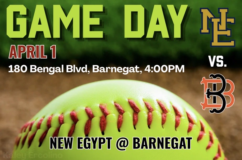 Barnegat softball is back in action this afternoon as the Bengals play host to the Warriors of New Egypt. 4 pm first pitch.