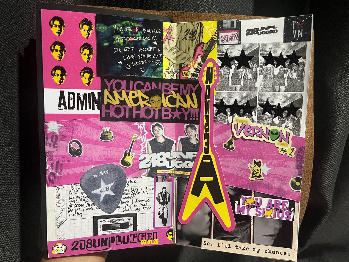 im at a time where i get to have very cool vernon stickers for free <3 thank you again #218UNPLUGGED