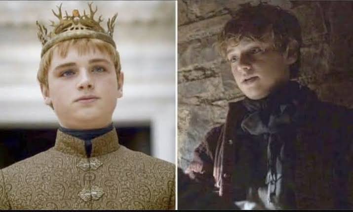 Dizi de iki farklı karakterle iki kere ölüyor bu çocuk. Biri Karstark adamlarının öldürdüğü Lannister yaveri olarak diğeri de Tommen olarak.