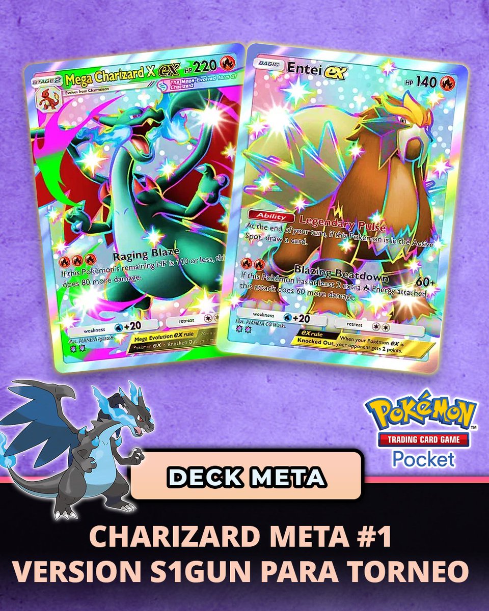 La mejor versión que he visto actualmente de Mega Charizard X la trajo ...