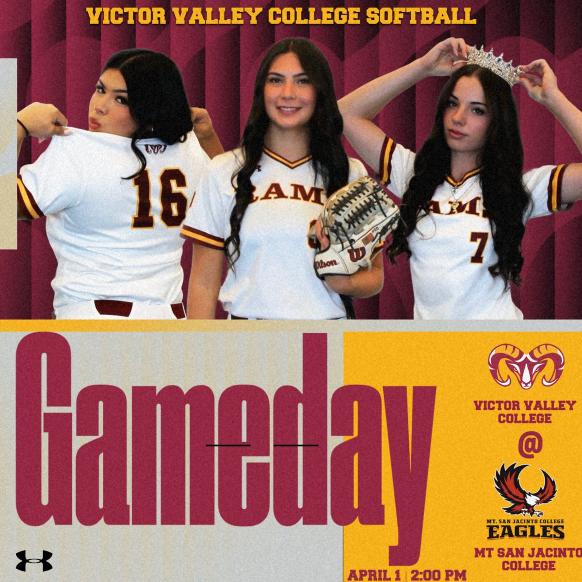 VVC_RAMS's tweet photo. π₯ Game day!
VVC Softball is in action today at 2 PM at Mt. San Jacinto
Letβs go Rams! π
#RamsSoftball #VVCAthletics #HornsUpπ€ https://t.co/5in3wFx5si