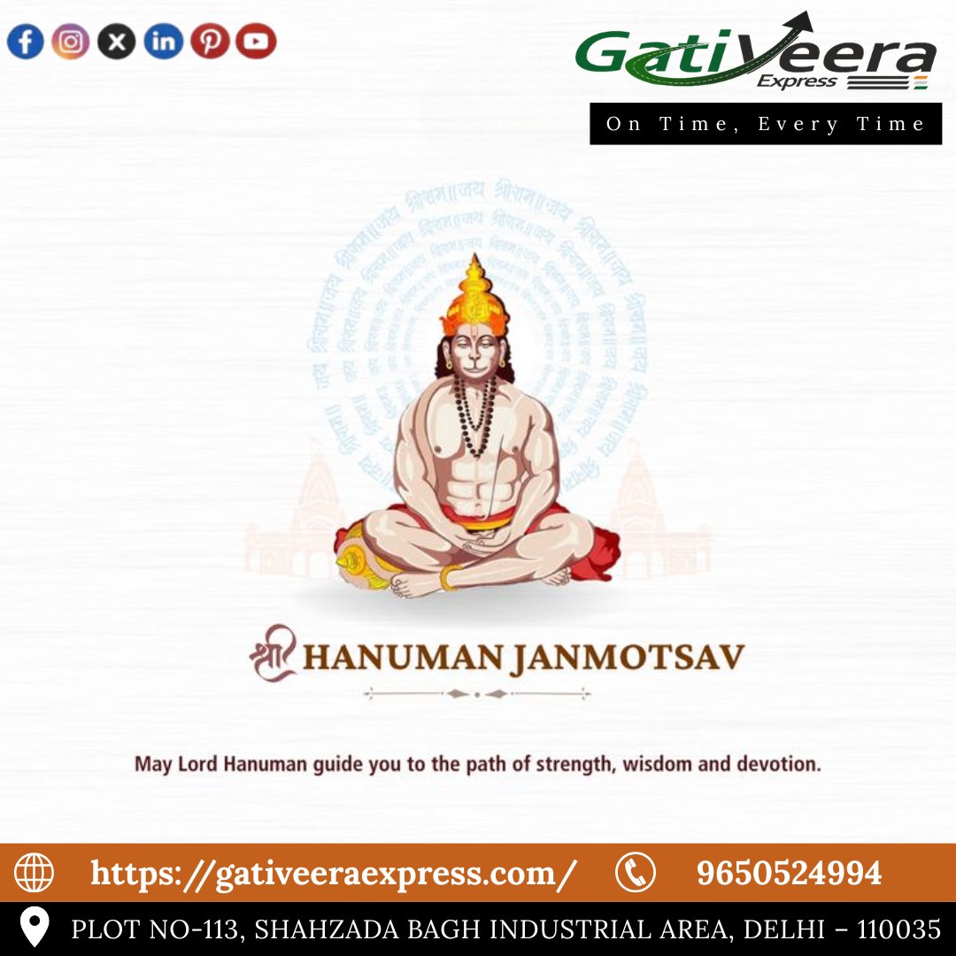 gativeera's tweet photo. On this auspicious occasion of Hanuman Janmotsav, may Lord Hanuman bless you with strength, courage, wisdom, and success in every step of life.
Stay fearless, stay devoted, and keep moving forward! 

📞 9650524994
🌐 https://t.co/QHxehV5OxD

#HanumanJanmotsav #JaiBajrangBali https://t.co/u8j1bTBbw6