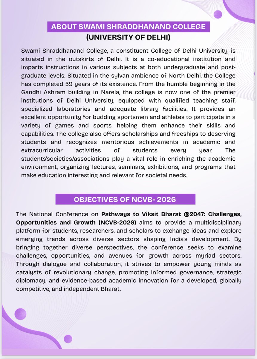 Swami Shraddhanand College tweet media