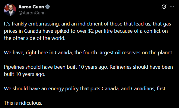Are conservatives advocating for nationalizing our oil? because they tend to call those things "communism" 

Or are they advocating that private companies ignore global market pricing? because they tend to preach free market values.