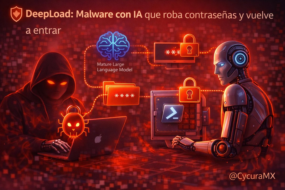 🛡️ Malware con IA que roba contraseñas y vuelve a entrar

Una campaña llamada DeepLoad está entrando a empresas con una táctica tipo ClickFix.

Usa ventanas falsas del navegador o páginas de error para lograr un clic.

Lo delicado no es solo el robo de credenciales. 

Es que la