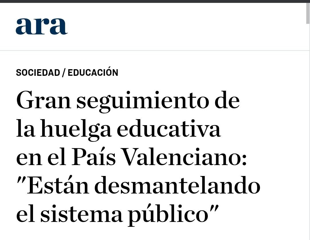 Este desmantelamiento ha sido totalmente planificado e interesado. Todo lo que hace el aparato político fallido va en consonancia con la disolución inmediata del sistema. Por eso tenemos que crear uno nuevo desde la base.
es.ara.cat/sociedad/educa…