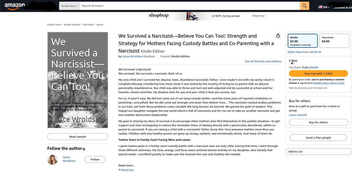 GraceWroldson's tweet photo. Are you in a custody battle with a narcissist?
NEW Book -⁠⁠   We Survived a Narcissist—Believe You Can Too!: Strength and Strategy for Mothers Facing Custody Battles #narcissist #familycourt 
AMAZON LINK: https://t.co/z8QKLzbDWz https://t.co/bNnakUMB51