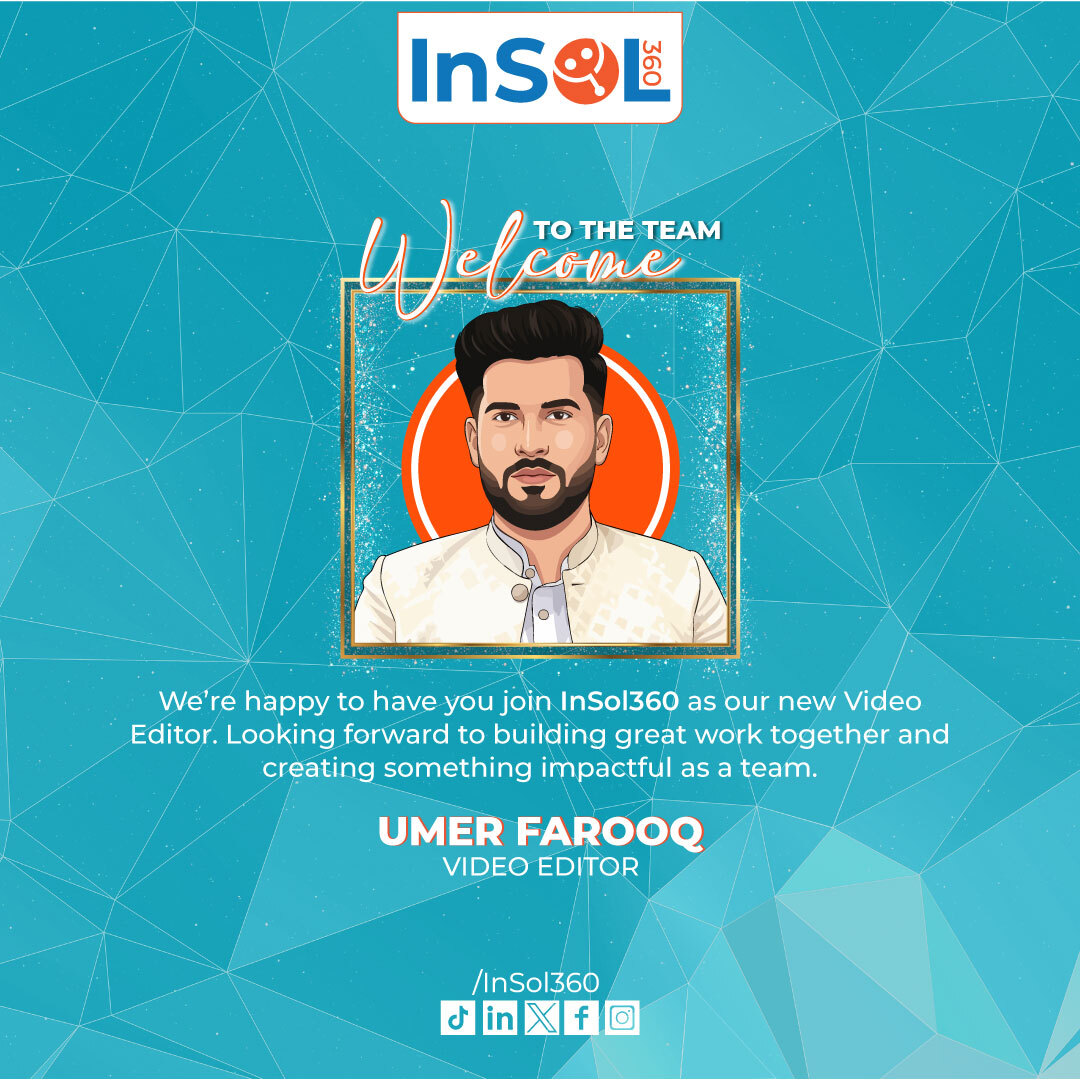InSol360's tweet photo. Glad to have you with us, Umer

Welcome to InSol360. It already feels better having you as part of the team. We’re looking forward to the ideas you bring, the energy you add, and the work we’ll create together.

 #NewTeamMember #VideoMarketing #LifeAtInSol360 #InSol360 https://t.co/EbrLdycHST