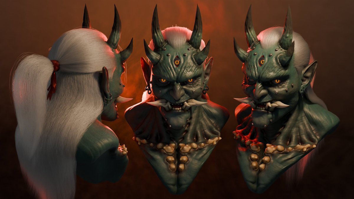 SolvborgD's tweet photo. My personal project: Oni
I wanted to try my hand at creature art.

I'd be gratefull for support on ArtStation:

https://t.co/Ym5o0RVQiQ

#Digital3D #Creatures #CharacterDesign #CharacterModeling #NoAI #Oni #Demon #Anatomy #Art #Concept #Japan #Wukong #Sekiro #Nioh3 https://t.co/3j0x94Z2fA