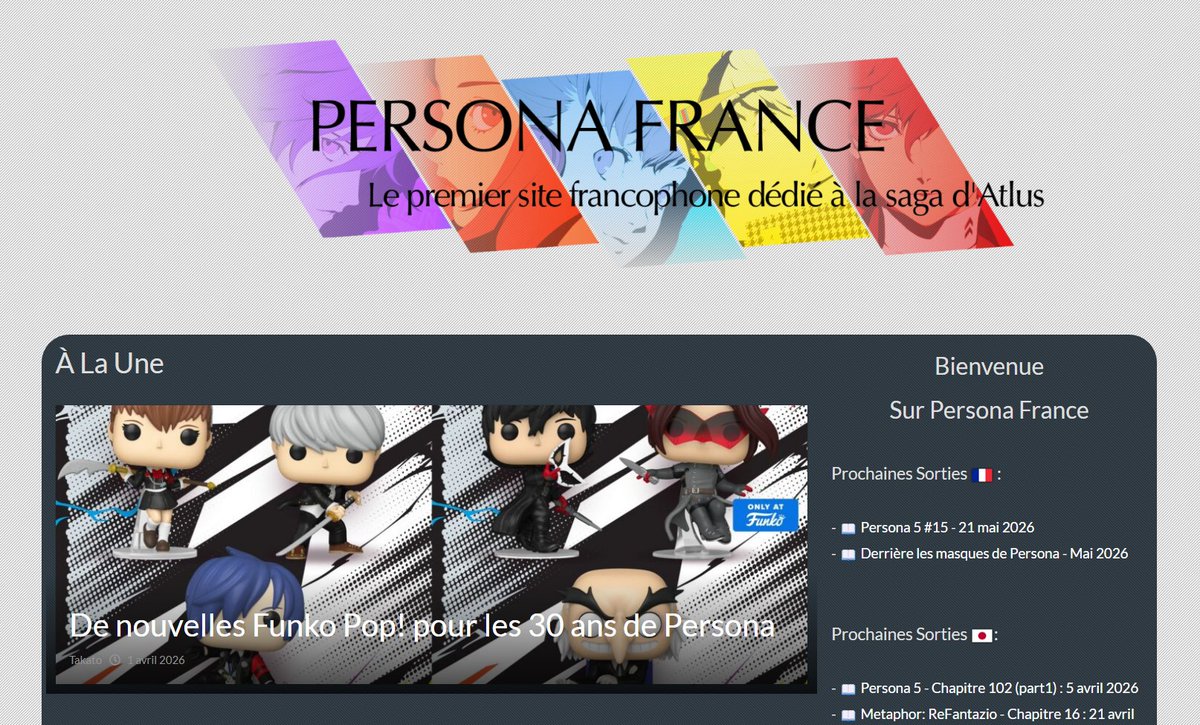 Persona France fait peau neuve !

Nous avons rafraichi la page d'accueil du site, afin de développer les prochaines news via un système clair et agréable à l'œil.

De nouvelles update suivront prochainement... 👀

On espère que cette MAJ vous plaira !

➡️ personafrance.fr