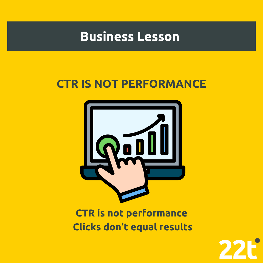22tribes's tweet photo. A high CTR does not mean strong performance 📊.

Clicks without results don’t create growth. https://t.co/f6UR3PrcvL

Business Lesson: Focus on outcomes 💡.

#22tribes #22tb #BusinessLesson #CTR #PerformanceMarketing #Growth https://t.co/vTAlKW4owM