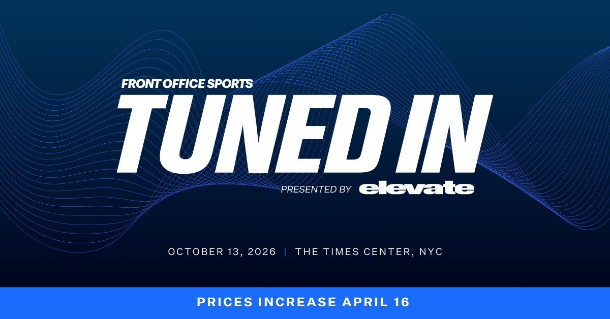 FOS_Live's tweet photo. After hosting leaders like Adam Silver and Stephen A. Smith, Tuned In presented by @oneelevate_ returns to NYC on Oct. 13.

Prices go up in 2 weeks. Save $100 by registering before April 16.

Join the decision-makers shaping what’s next » https://t.co/x7o3jI10lI https://t.co/DdmOD2S4Kn