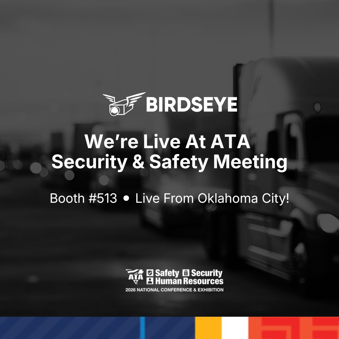 We’re live at #ATASSHR 2026

Booth #513, enter the Meta smart glasses raffle 

Birdseye CEO Mike Grabovica speaking tomorrow 10:30–12 on Cutting Costs Without Compromising Security

Pre-book time:
👉 zurl.co/klitR 

#ATA #SupplyChainSecurity #Logistics