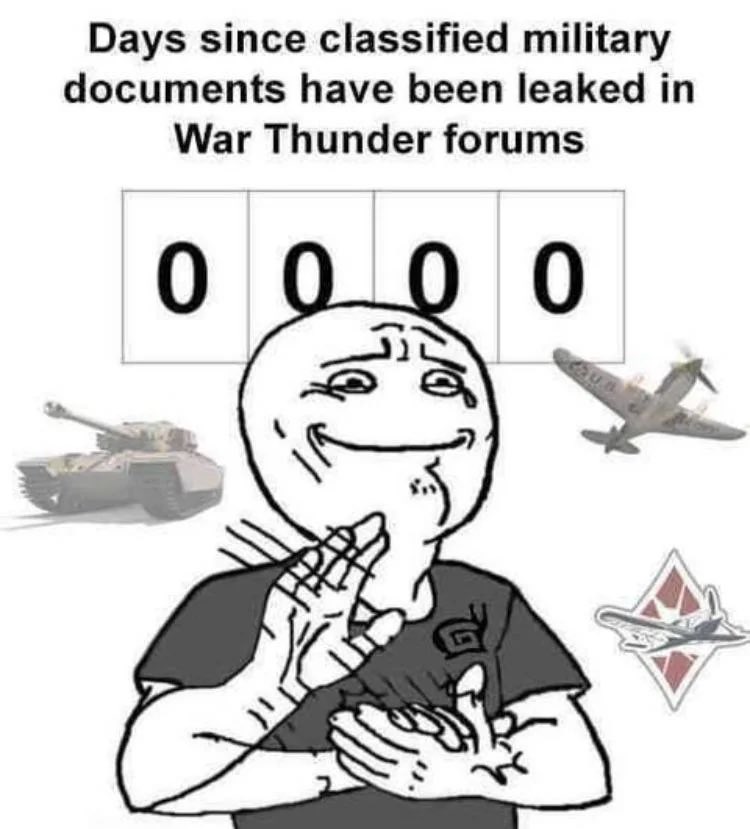 Days without confidential leaks in war thunder tweet media