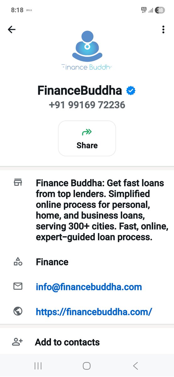This entity misusing <a href="/WhatsApp/">WhatsApp</a> for unsolicited loan requests through different mobile numbers.

Can <a href="/DoT_India/">DoT India</a> take action against these below mobile numbers from where the mesaages are being broadcasted:
9916972236
7026586551
9916975095
7026585267
9916971317