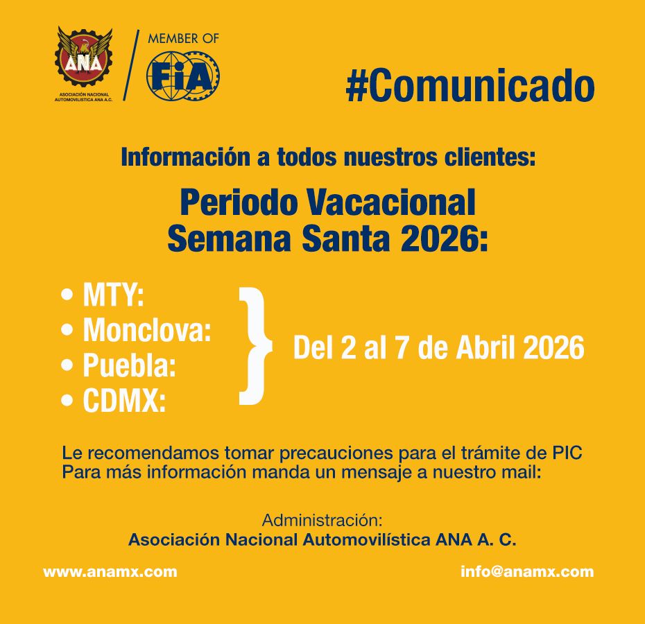 ¡Toma tus precauciones! Estos son los días que permanecerán cerradas las diferentes oficinas de la Asociación. ¡Toma nota!

#AsociaciónANAAC
#PermisoInternacionalParaConducirEnElExtranjero
#Movilidad