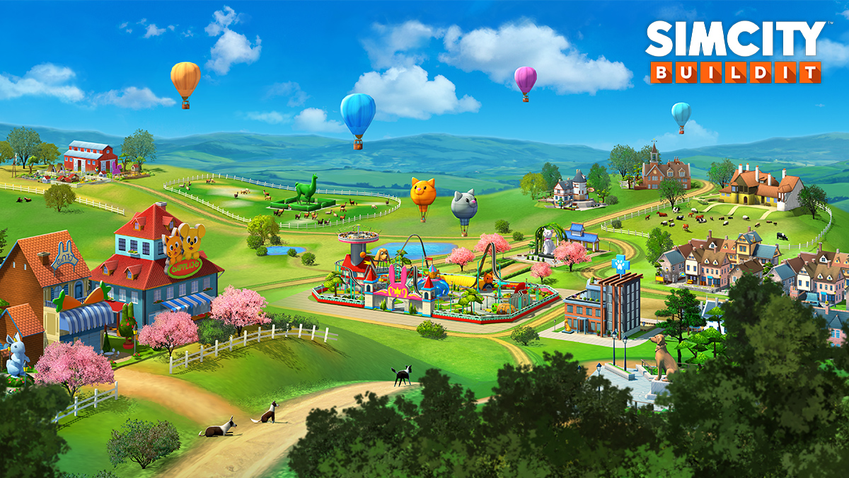 SimCityBuildIt's tweet photo. Hello, Mayor! 🐈 🐕 

This season, we are enjoying a Pet Adventure!
Take part in the Contest of Mayors to earn your own Pony Stables, Reptile Sanctuary and many other adorable buildings!

#SimCityBuildIt #tracktwenty #simcity https://t.co/1cP08ItWSH