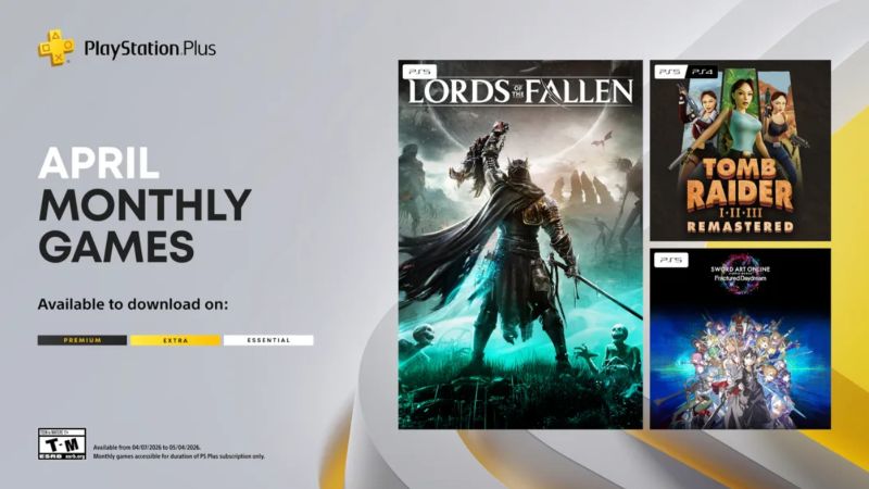 PSUdotcom's tweet photo. PS Plus Essential April 2026 Free PS5, PS4 Games Announced
https://t.co/8f2utroZ6w
#PSPlusEssential #Sony #PS5 #PS4 #FreeGames https://t.co/QuwAJH1rQg