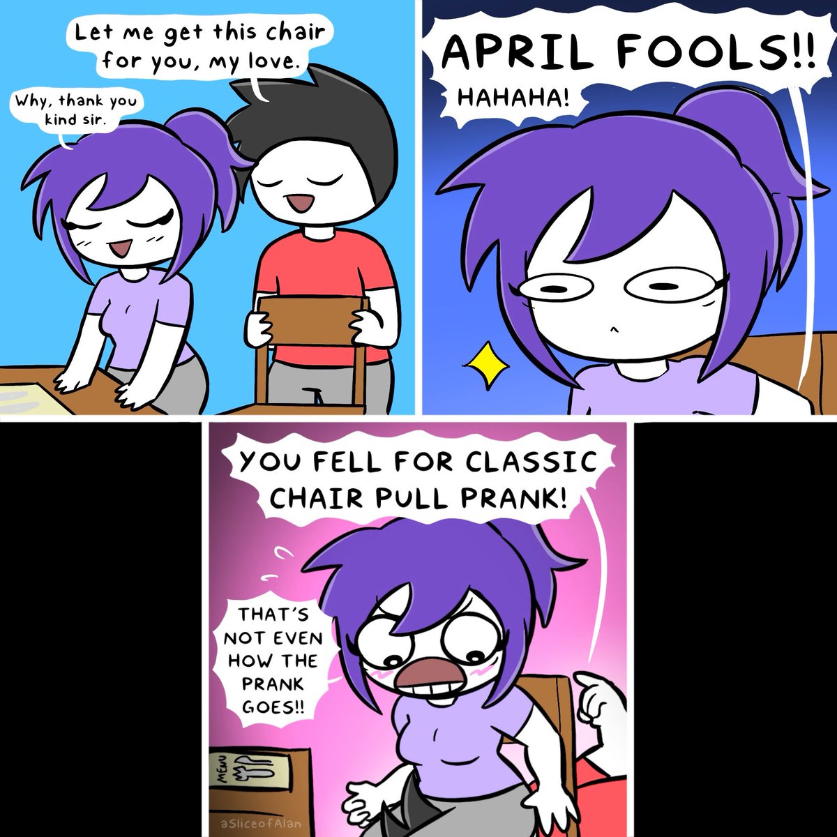 ASliceofAlan's tweet photo. APRIL FOOLS! https://t.co/KsXoDi4nBQ