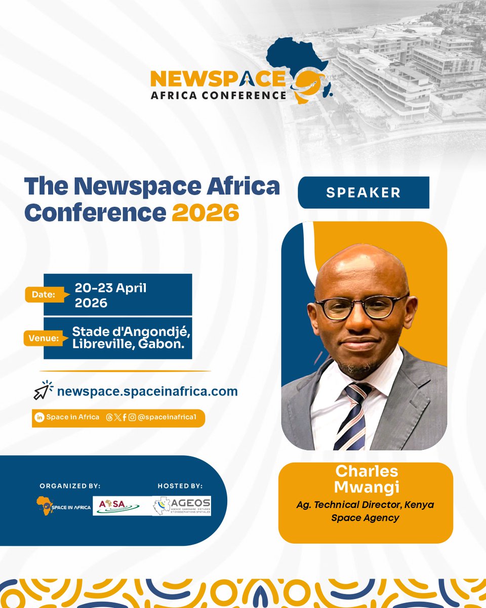 spaceinafrica1's tweet image. We are pleased to announce Charles Mwangi, Acting Technical Director at the Kenya Space Agency. A Karman Fellow, he focuses on developing space-related systems and leveraging space-derived data for societal benefits and decision-making.

#newspaceafrica2026 #nsac2026 #spacetech