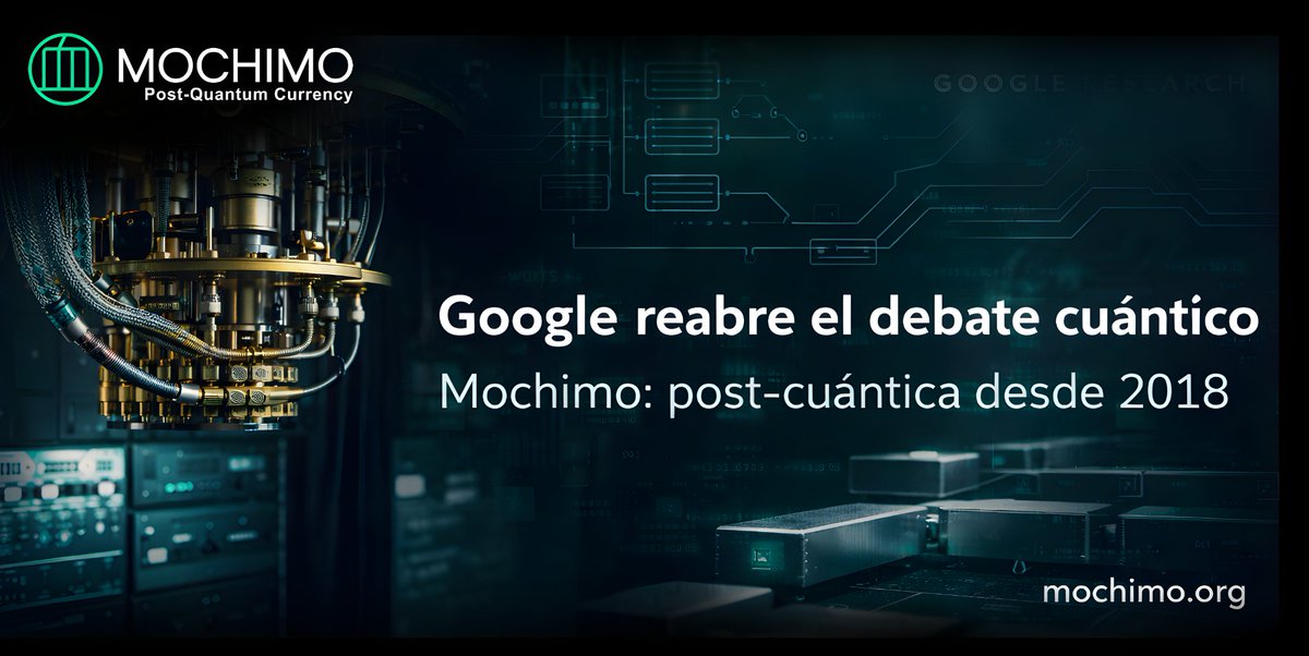Luisenriquepl's tweet photo. Google Quantum AI volvió a encender el debate sobre la seguridad criptográfica. 

En este contexto, Mochimo vuelve a aparecer como referencia por su enfoque post‑cuántico desde 2018. 

#PostQuantum #Mochimo #Crypto https://t.co/meVs5LiuNn