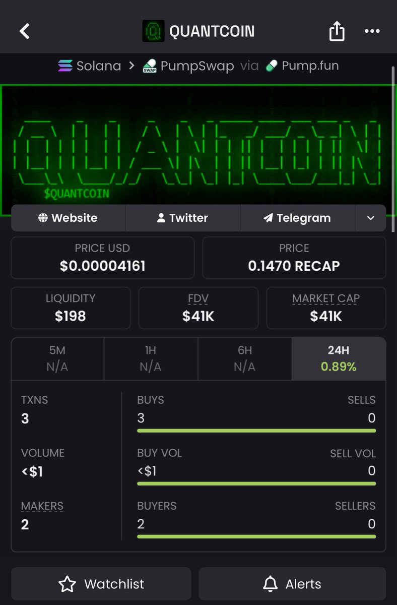 AlphaSolan's tweet photo. π₯ Big win for the squad! We got into $Quantcoin around $41K MCAP and witnessed it push past $139K+ π
#Solana #memecoin #Pump #Trending #Nfts #BTC #memecoin1000x #Pumpusdt #TrendingNow #Quantcoin
2G97as8ov5GFJXNPEHH6wVxv5LbdHz4KzAztQn1mpump https://t.co/yXVrwLsOT4