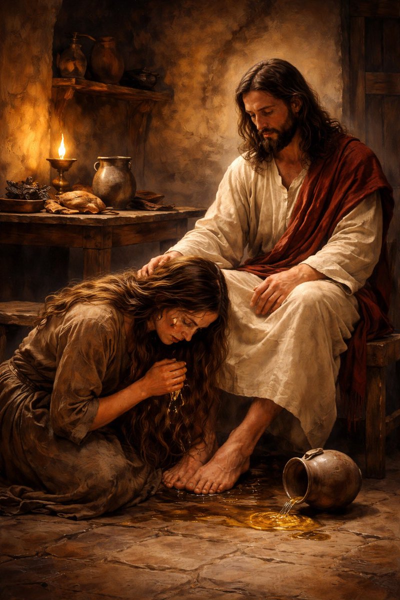 IsraelDarnell's tweet photo. On Wednesday of Holy week. I want to remember Mary, who chose to extravagantly worship Jesus. 
Luke 12:3 Then Mary took a pound of very costly oil of spikenard, anointed the feet of Jesus, and wiped His feet with her hair. And the house was filled with the fragrance of the oil. https://t.co/VLmAo6TrLI