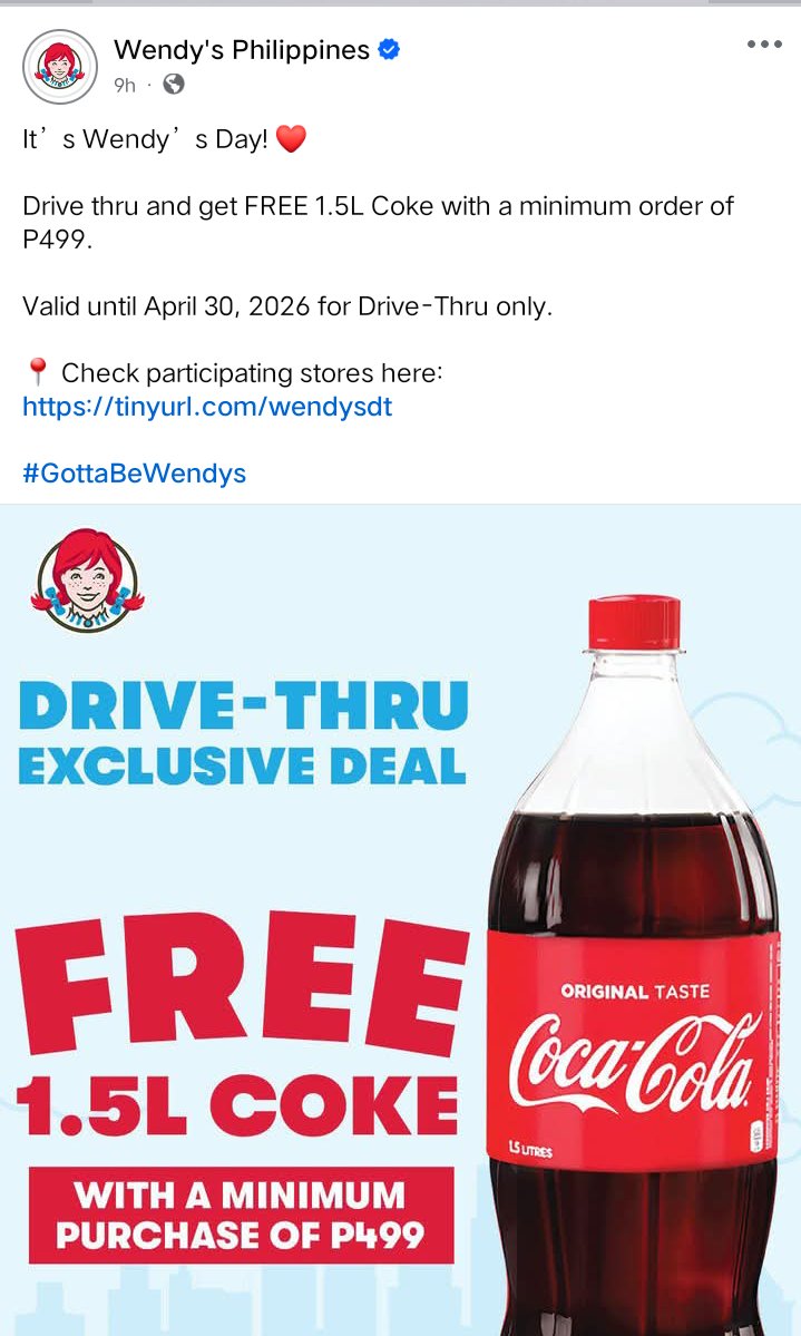 cj_lillkao's tweet photo. Grabe din mag support ang Wendy's 

#CapriceCayetano https://t.co/PhhARK9SwT