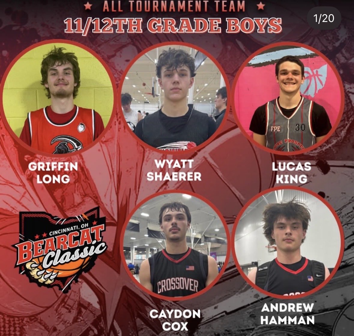 WVBoysHoops's tweet photo. Congrats to Wyatt Shearer for making the All Tournament Team at the Cincinnati, Ohio Bearcat Classic. https://t.co/2zYH8PtGNo