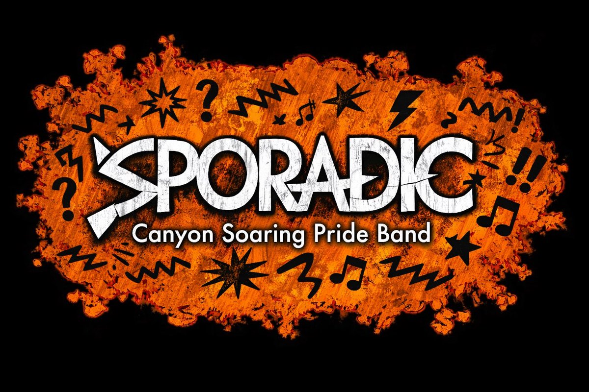 SoaringPride's tweet photo. 2026 SHOW REVEAL: SPORADIC

The Canyon Soaring Pride Band proudly presents SPORADIC. https://t.co/vVAcOoMAJi