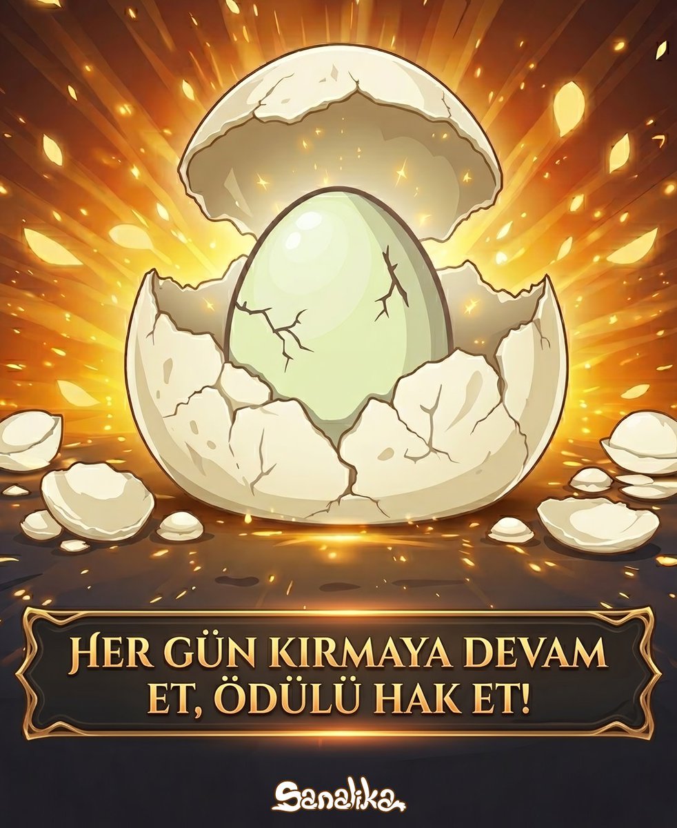 Her gün oyuna gir, yumurtanı kır!🥚🔨

Bu sıradan bir yumurta değil, içi dolu bir hazine!✨
Her gün yumurtanı kırarak süresini yenile, 30. günün sonunda dev hediyeyi kap!🎁
🔸 Yumurtanı sadece açarak kırabilir ve 24 saatlik süresini tazeleyebilirsin.
🔸 Dikkat! Eğer kırmayı