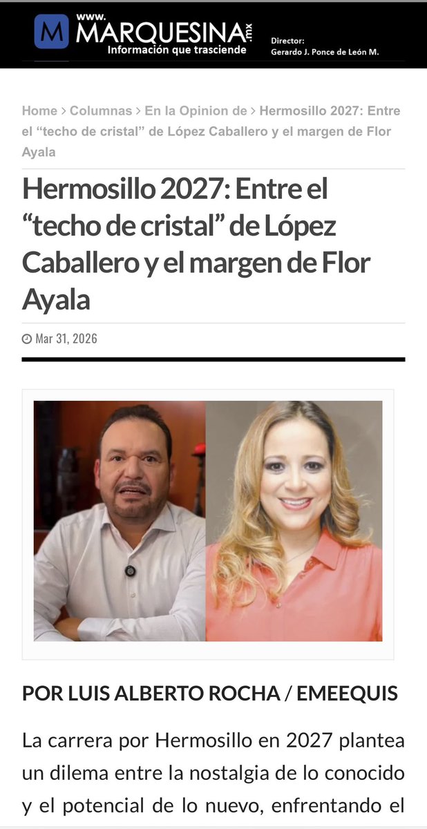 DoctorShivago's tweet photo. Interesante análisis político ante una eventual medición entre Flor Ayala y López Caballero por la candidatura a la alcaldía de Hermosillo https://t.co/5bzlkqAdVV 👈👈HazClicAquí https://t.co/rKaynXKmcH