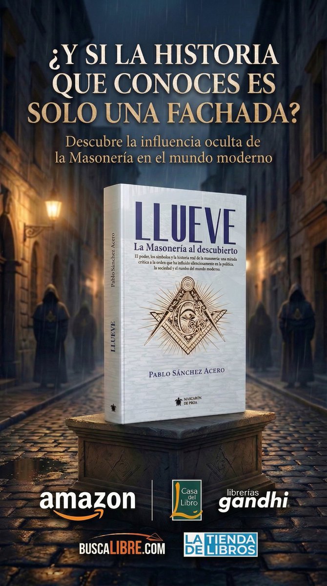 sanchezacero's tweet photo. Durante siglos se habló de conspiraciones.
Ahora hablan las fuentes.

Una investigación basada en más de 100 referencias que explora la historia, los rituales y la influencia de la masonería.

Lo que descubras puede cambiar tu forma de ver la historia.