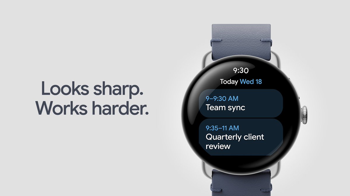 madebygoogle's tweet photo. Workouts. Workdays. Weekends. Whatever 💁

There’s a Google #PixelWatch band for every occasion,¹ and your daily metrics don’t miss a thing ⏱️

Switch up your wrist for what’s next: https://t.co/EXZJSU7bou https://t.co/Cc2URjt0R3